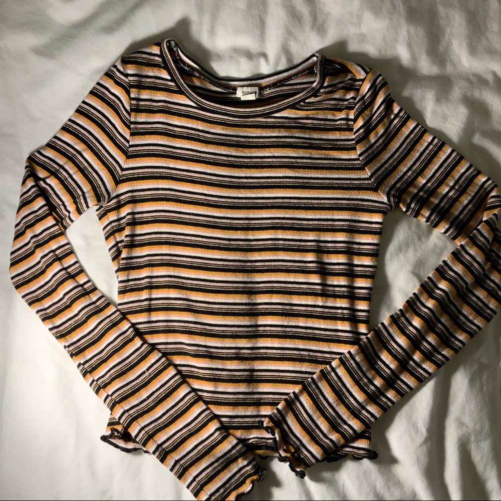 Striped Lettuce Edge Longsleeve
